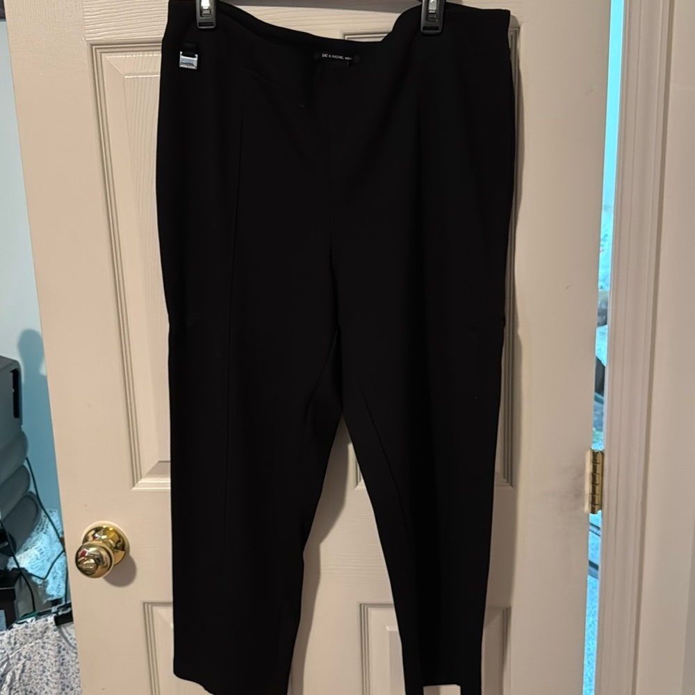 Dress Pants pull up elastic waist Rayon Nylon Spandex polyester